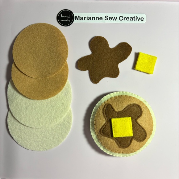 COPY- Felt Food Toy Playset,Breakfast, Plushie Toy for Kids,Girl Boy Kitchen Toy - Picture 6 of 10